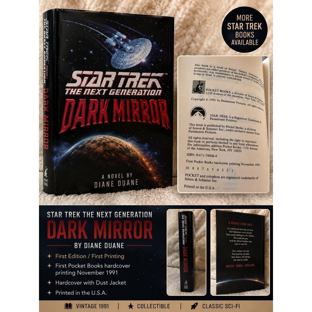 Vintage Star Trek The Next Generation Dark Mirror First Edition First Printing 1
